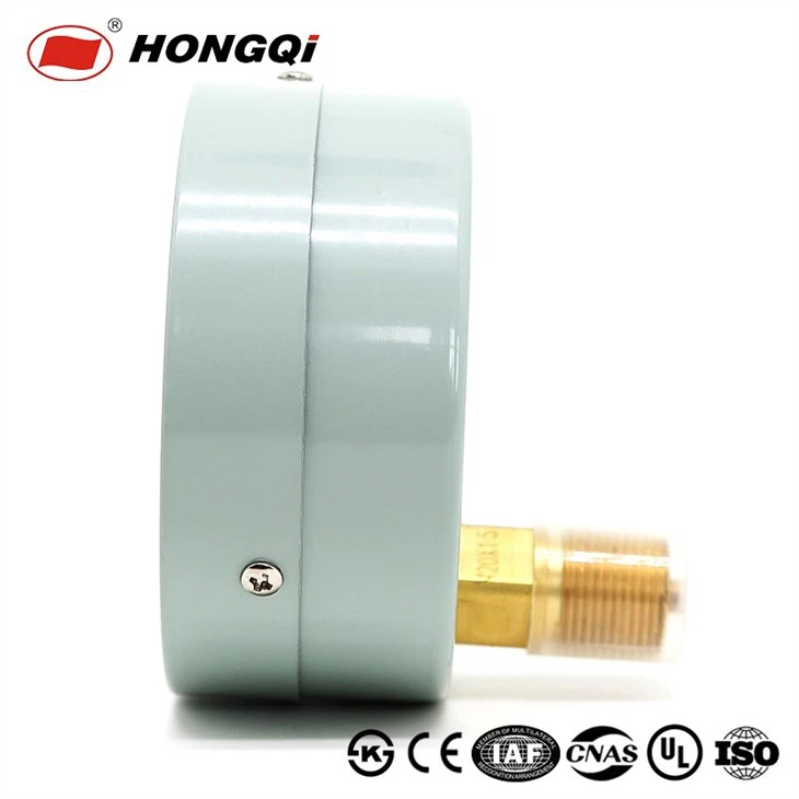 Back Connection Steel Chrome Plated Pressure Gauge